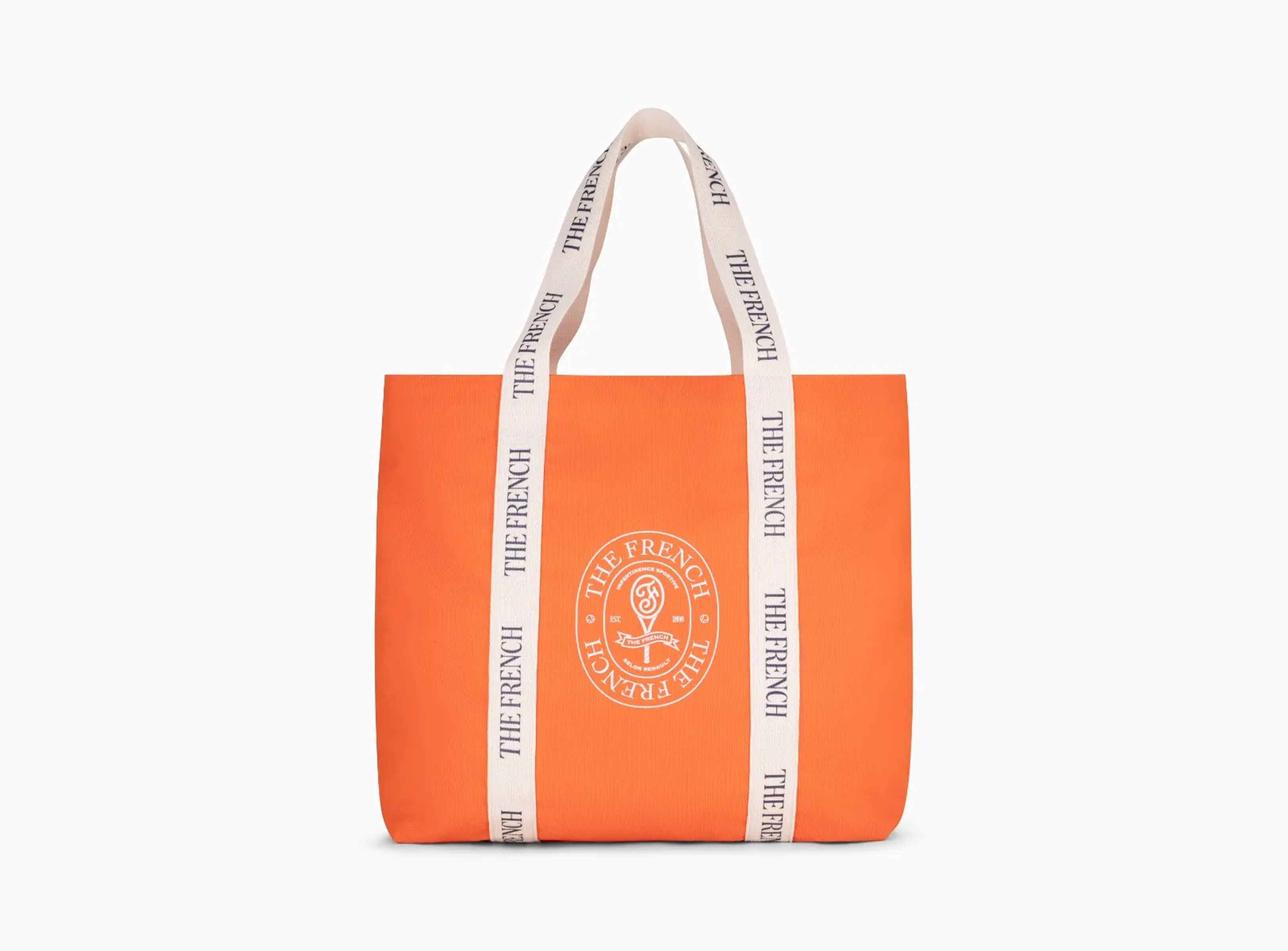 르노 테니스 2025 더 프렌치 코튼 캔버스 토트백 오렌지