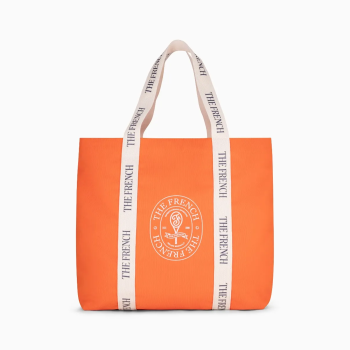 르노 테니스 2025 더 프렌치 코튼 캔버스 토트백 오렌지