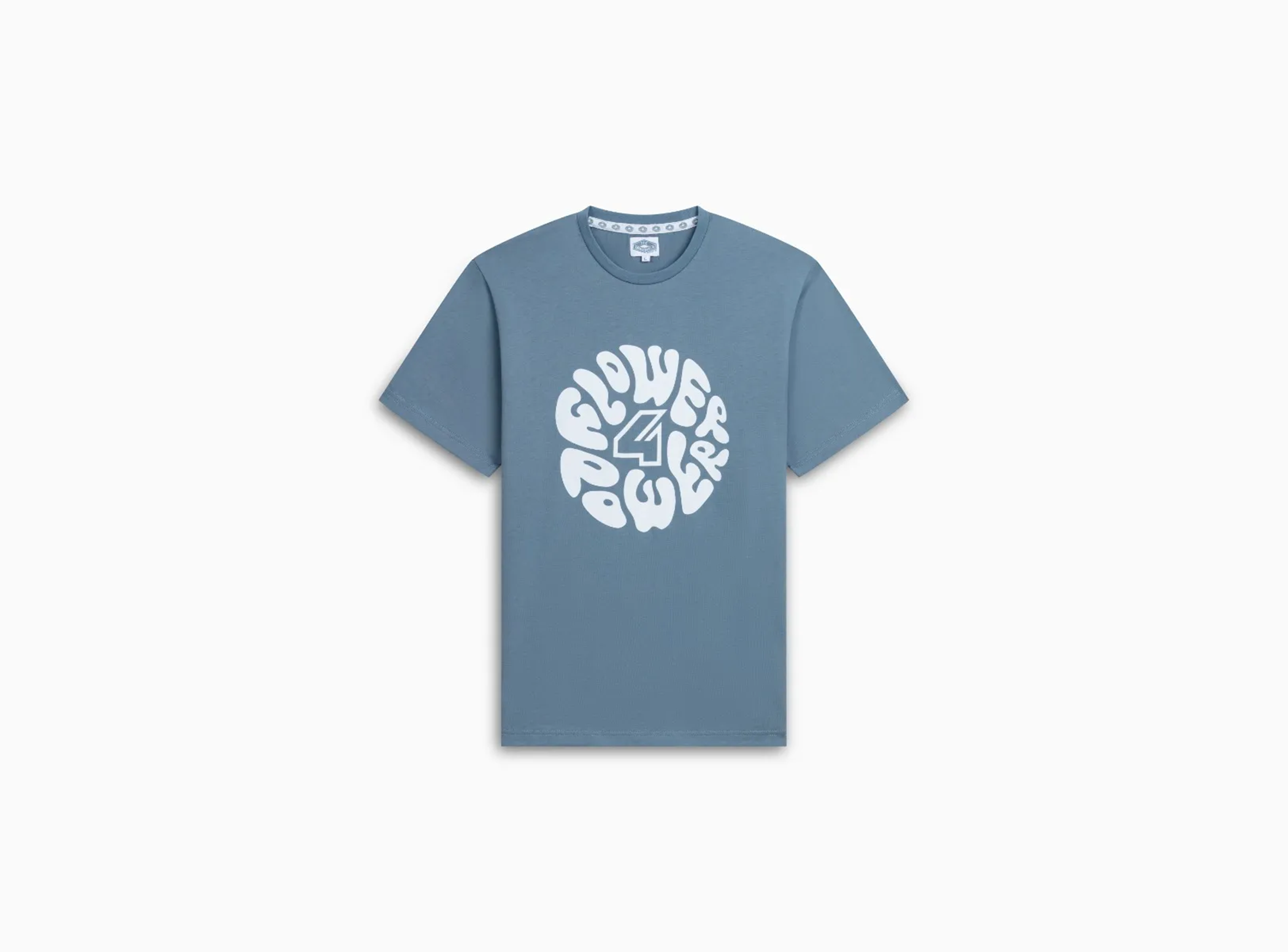 [R4] 플라워 파워 티셔츠 (블루)