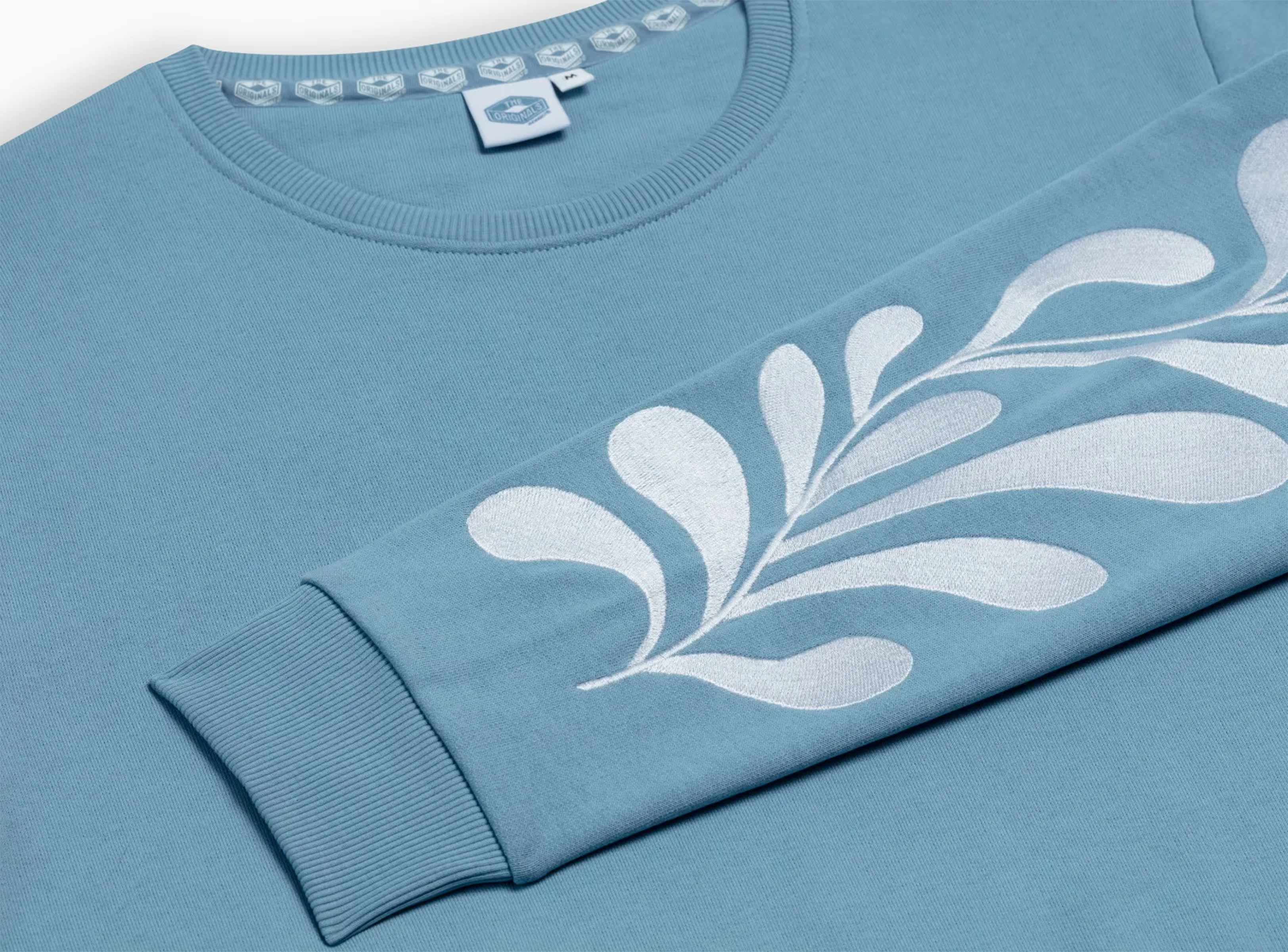 [R4] 플라워 파워 스웨트 셔츠 (블루)
