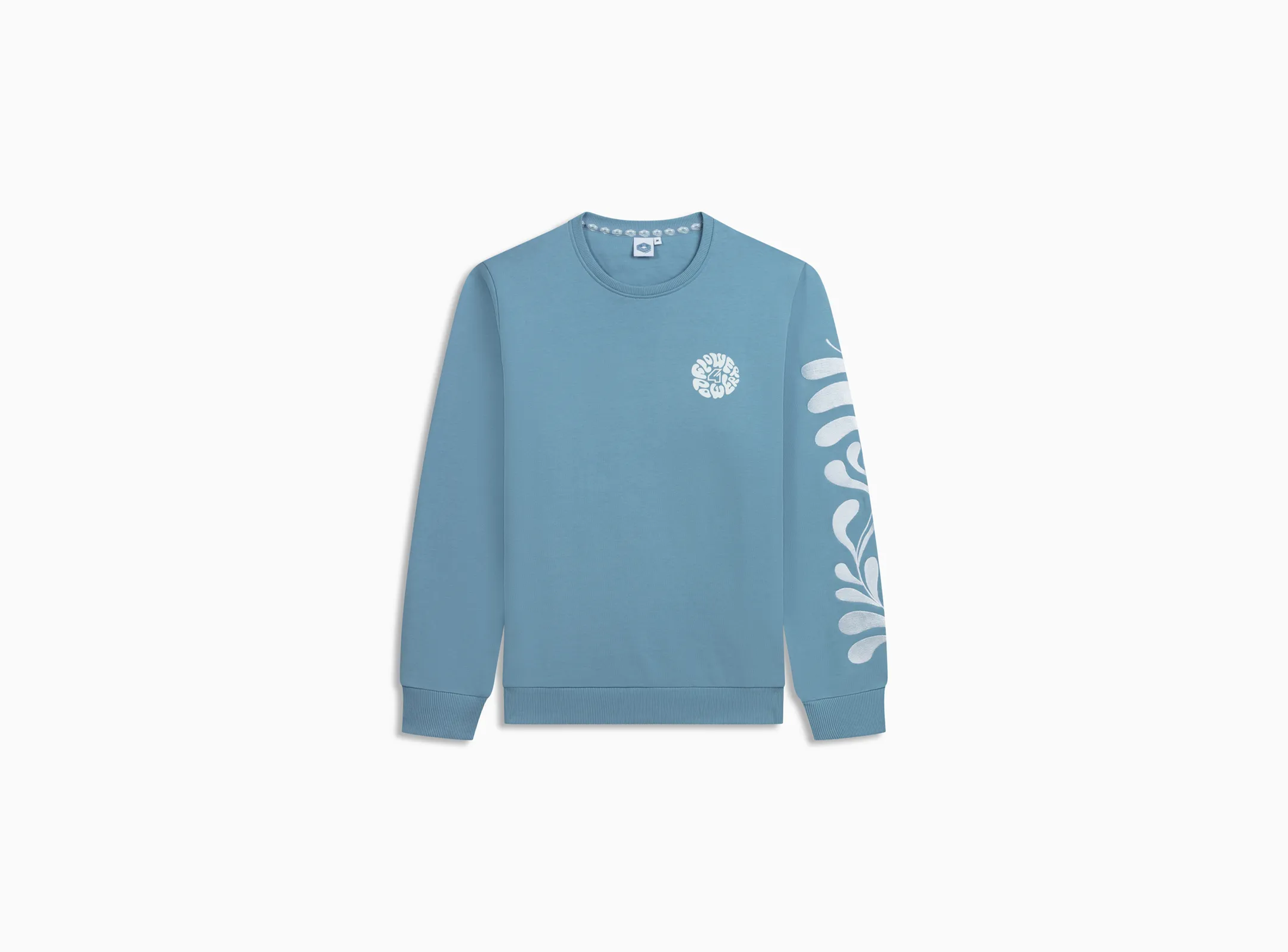 [R4] 플라워 파워 스웨트 셔츠 (블루)