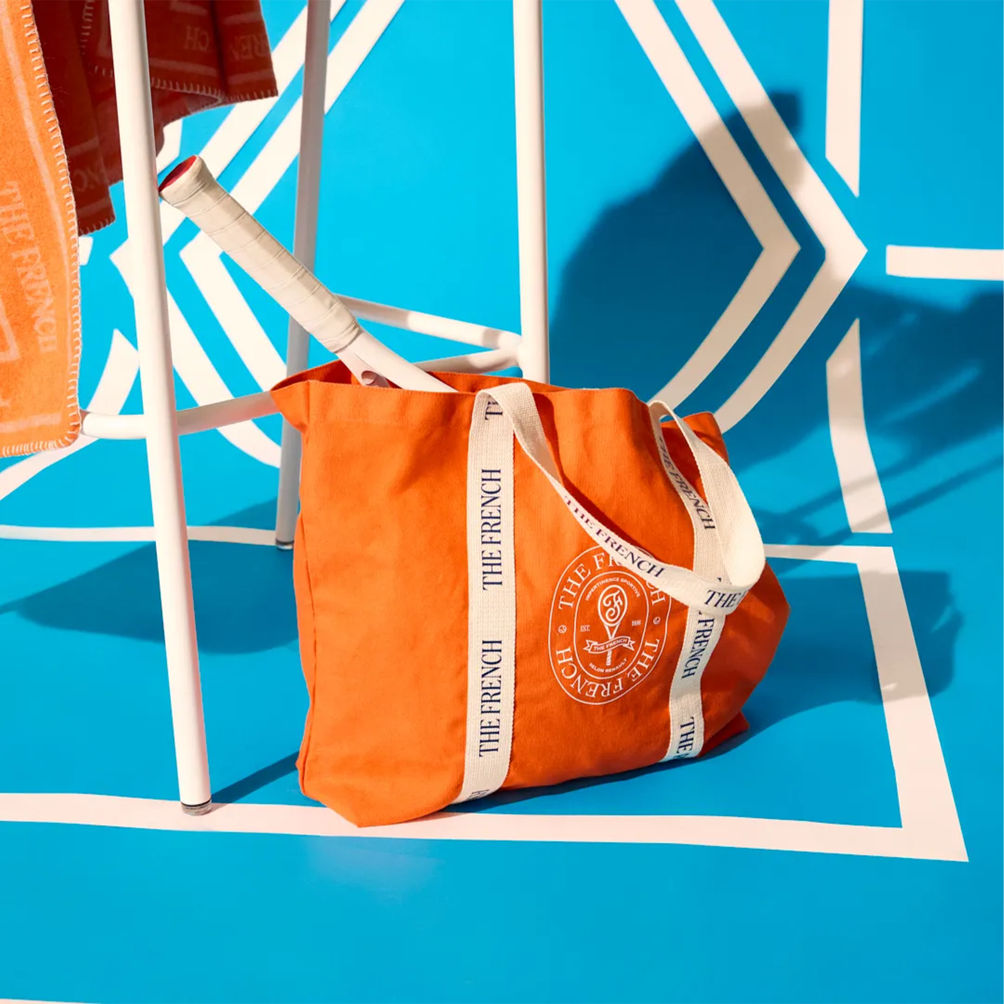 [RENAULT TENNIS] 2025 더 프렌치 코튼 캔버스 토트백 오렌지